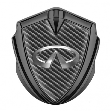 Infiniti Bodyside Emblem Badge Graphite Dark Carbon Big Metallic Logo