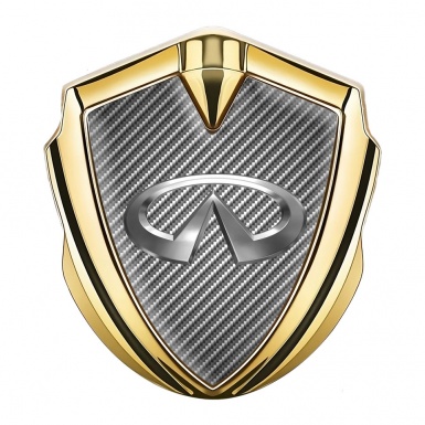 Infiniti Emblem Car Badge Gold Light Carbon Chromatic Logo Edition
