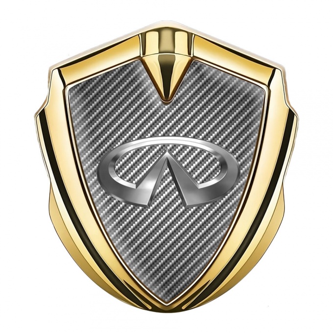 Infiniti Emblem Car Badge Gold Light Carbon Chromatic Logo Edition