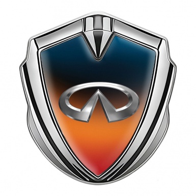 Infiniti Bodyside Badge Self Adhesive Silver Vibrant Gradient Chrome Logo