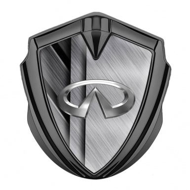 Infiniti Emblem Badge Self Adhesive Graphite Mixed Metal Panels Variant