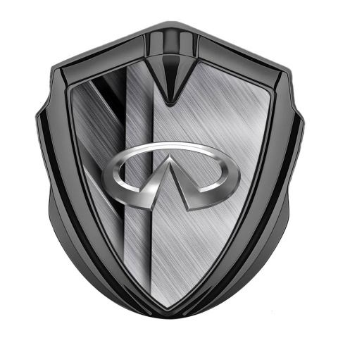 Infiniti Emblem Badge Self Adhesive Graphite Mixed Metal Panels Variant