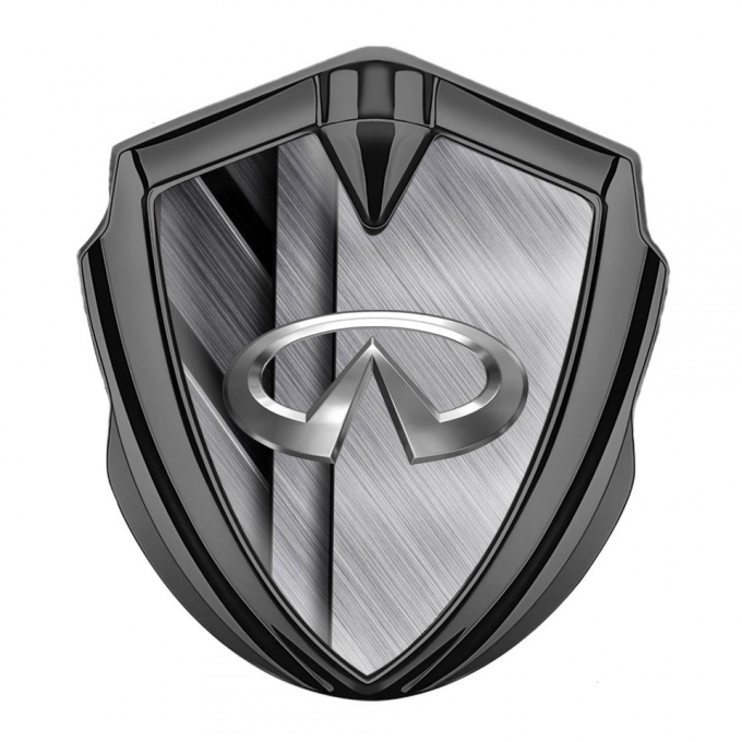 Infiniti Emblem Badge Self Adhesive Graphite Mixed Metal Panels Variant