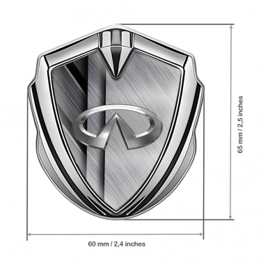 Infiniti Emblem Badge Self Adhesive Silver Mixed Metal Panels Variant