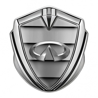 Infiniti Emblem Fender Badge Silver Shutter Panels Chrome Edition