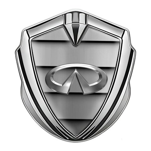 Infiniti Emblem Fender Badge Silver Shutter Panels Chrome Edition