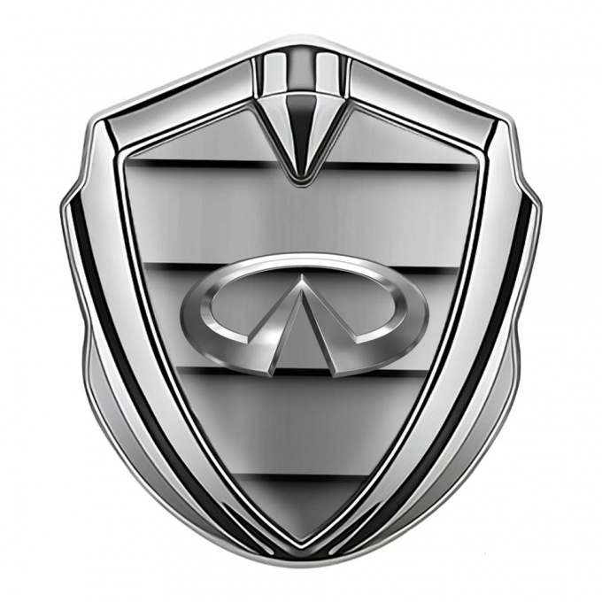 Infiniti Emblem Fender Badge Silver Shutter Panels Chrome Edition