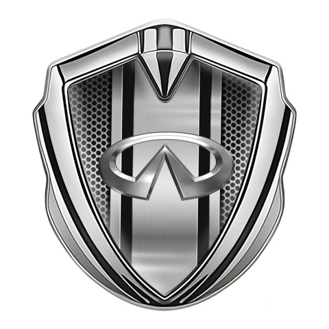 Infiniti Emblem Trunk Badge Silver Light Grate Mesh Center Panel Design