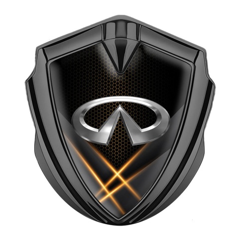 Infiniti Emblem Self Adhesive Graphite Orange Hex Glow Effect Edition