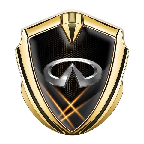 Infiniti Emblem Self Adhesive Gold Orange Hex Glow Effect Edition