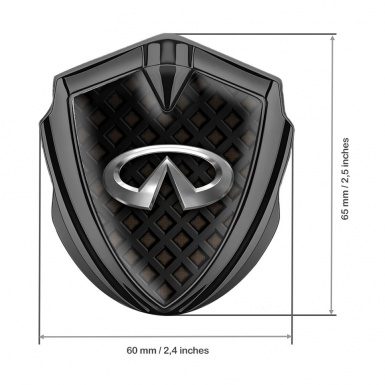 Infiniti Bodyside Domed Emblem Graphite Waffle Effect Chromatic Edition