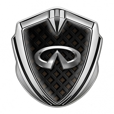 Infiniti Bodyside Domed Emblem Silver Waffle Effect Chromatic Edition