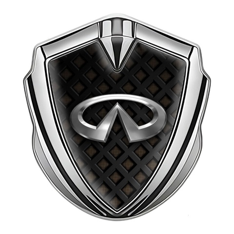 Infiniti Bodyside Domed Emblem Silver Waffle Effect Chromatic Edition