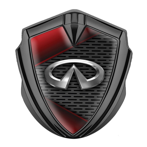 Infiniti Bodyside Badge Self Adhesive Graphite Crimson Elements Chrome Logo