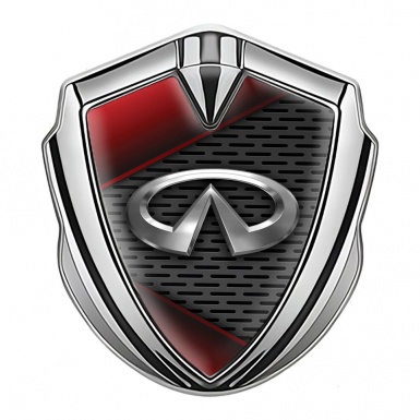 Infiniti Bodyside Badge Self Adhesive Silver Crimson Elements Chrome Logo
