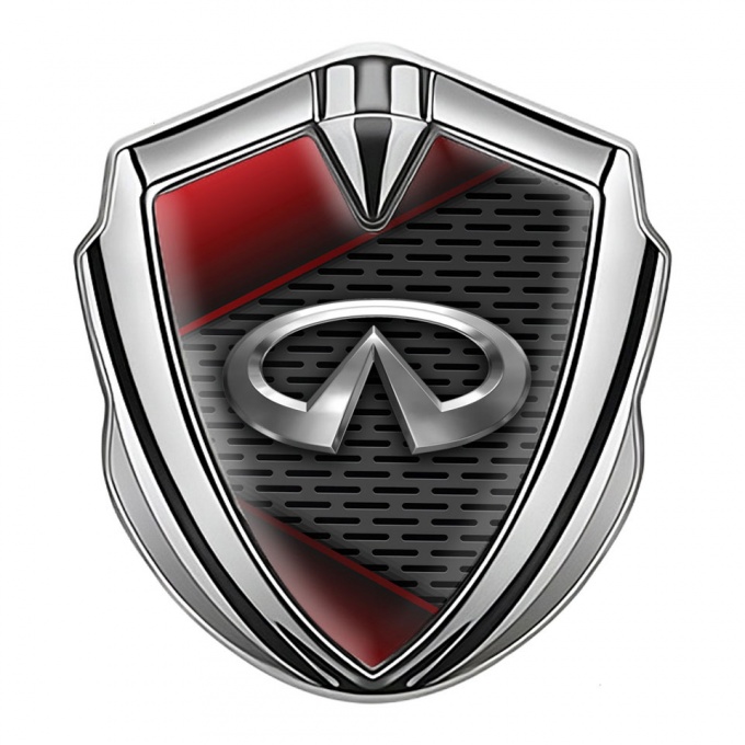 Infiniti Bodyside Badge Self Adhesive Silver Crimson Elements Chrome Logo