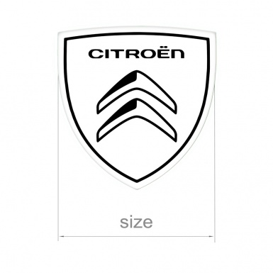 Citroen Emblem Silicone Sticker White New Design