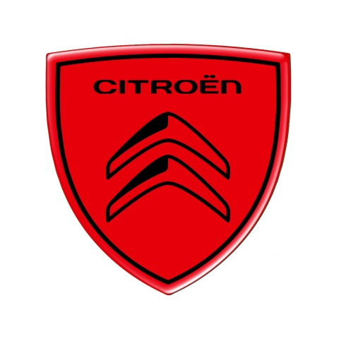 Citroen Emblem Silicone Sticker Red New Design
