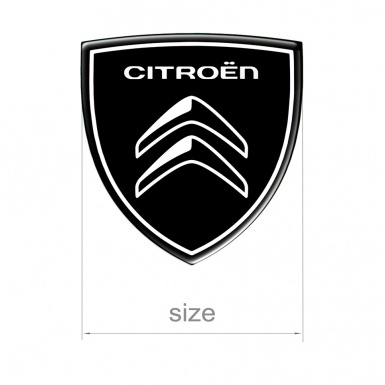 Citroen Emblem Silicone Sticker Black New Design