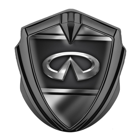 Infiniti Emblem Self Adhesive Graphite Black Base Metallic Frame Edition