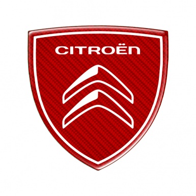 Citroen Silicone Sticker Red Carbon New Design