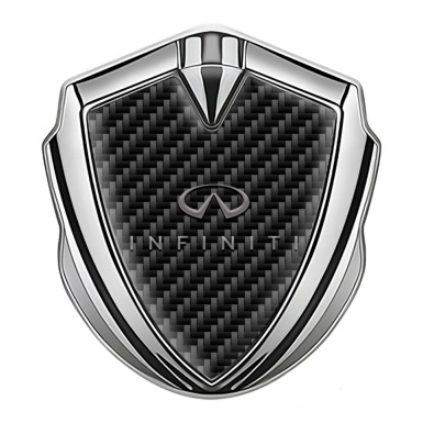 Infiniti Metal 3D Domed Emblem Silver Black Carbon Gradient Logo Design