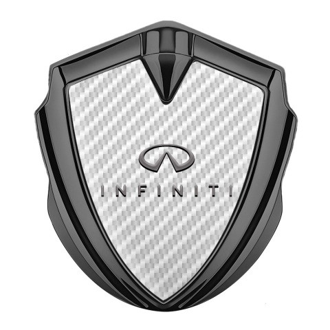 Infiniti Emblem Badge Self Adhesive Graphite White Carbon Gradient Edition