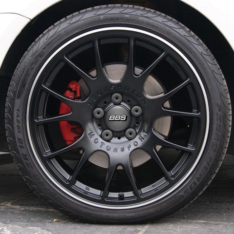 BBS Silicone Stickers Center Hub White Logo