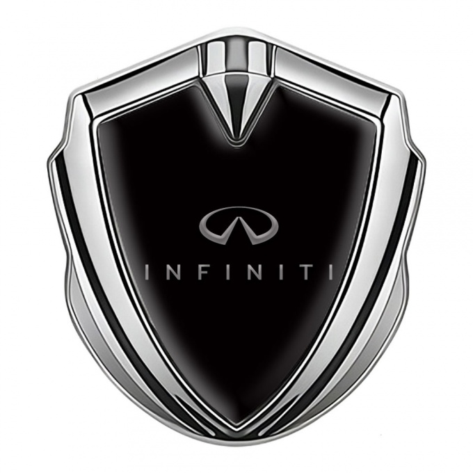 Infiniti Emblem Self Adhesive Silver Black Base Gradient Logo Edition