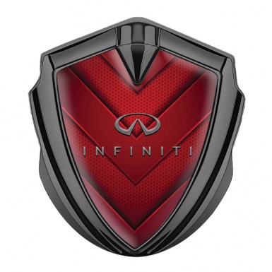 Infiniti Emblem Badge Self Adhesive Graphite Red Elements Gradient Logo