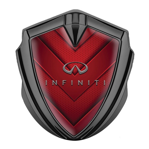 Infiniti Emblem Badge Self Adhesive Graphite Red Elements Gradient Logo
