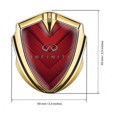 Infiniti Emblem Badge Self Adhesive Gold Red Elements Gradient Logo