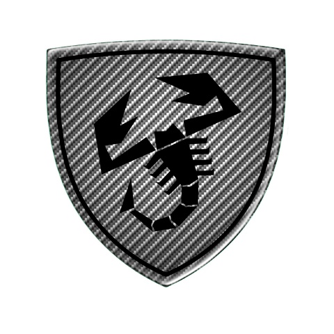 Fiat Abarth Emblem Silicone Sticker Domed Carbon