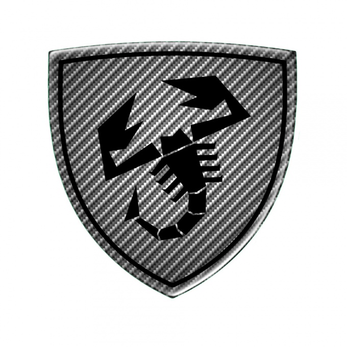 Fiat Abarth Emblem Silicone Sticker Domed Carbon