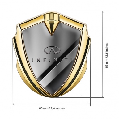 Infiniti Emblem Self Adhesive Gold Metallic Panels Gradient Logo Design