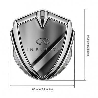 Infiniti Emblem Self Adhesive Silver Metallic Panels Gradient Logo Design
