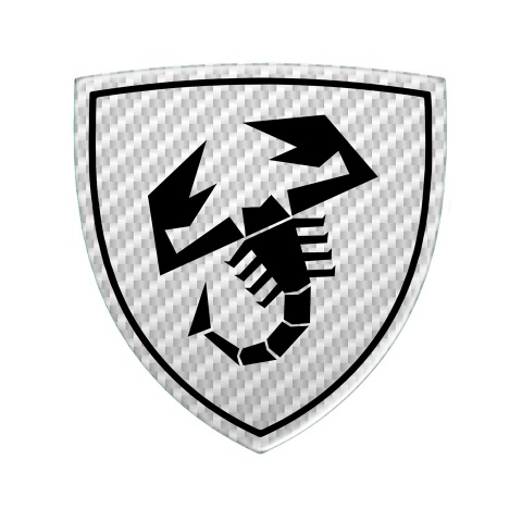 Fiat Abarth Emblem Silicone Sticker Domed Light Carbon