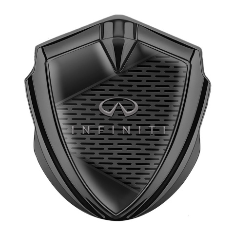 Infiniti Emblem Car Badge Graphite Charcoal Grate Dark Panels Edition