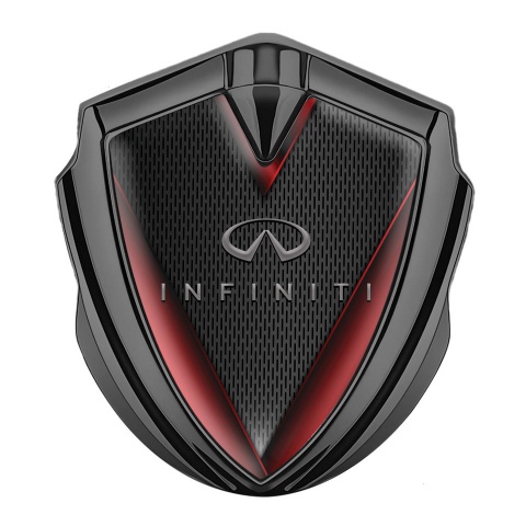 Infiniti Bodyside Domed Emblem Graphite Fine Grate Red Side Fragments