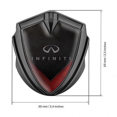 Infiniti Bodyside Emblem Self Adhesive Graphite Dark Panel Red Fragments