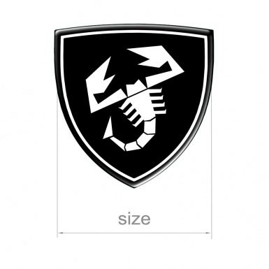 Fiat Abarth Emblem Silicone Sticker Domed Black