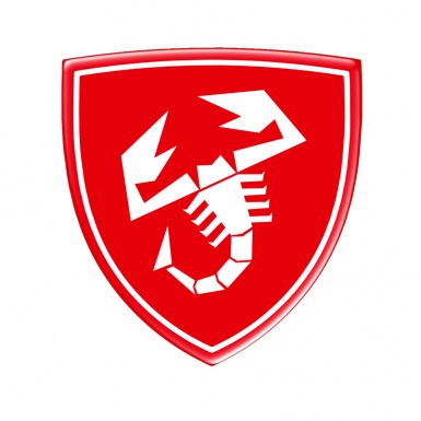 Fiat Abarth Emblem Silicone Sticker Domed Red