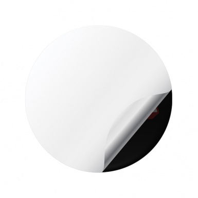 BBS Center Hub Dome Stickers Black Background Red Outline