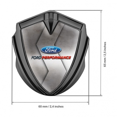 Ford Emblem Fender Badge Graphite Metal Fragment Classic Logo Design