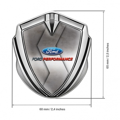 Ford Emblem Fender Badge Silver Metal Fragment Classic Logo Design