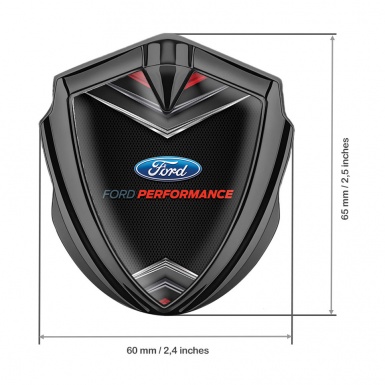 Ford Emblem Trunk Badge Graphite Dark Mesh Crest Performance Edition