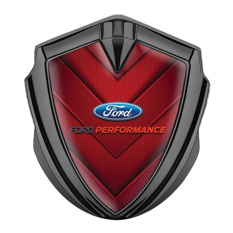 Ford Trunk Emblem Badge Graphite Red Ornament Performance Design
