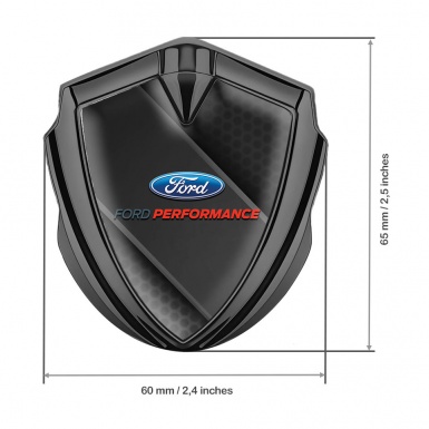 Ford Emblem Self Adhesive Graphite Black Ribbon Dark Hex Edition