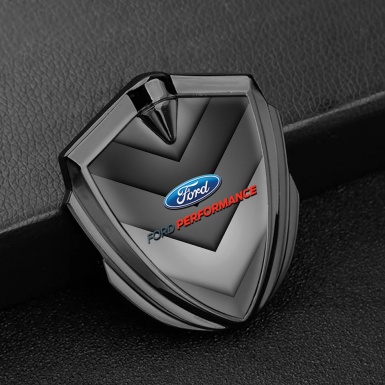 Ford Bodyside Emblem Badge Graphite Greyscale Arrows Performance Logo