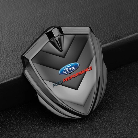 Ford Bodyside Emblem Badge Graphite Greyscale Arrows Performance Logo